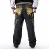 Jean-Baggy-en-Denim-pour-homme-pantalon-streetwear-ample-style-Hip-Hop-d-contract-avec-broderie