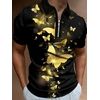 Polo-imprim-la-mode-pour-hommes-manches-courtes-col-rabattu-fermeture-clair-Streetwear-d-contract-slim