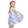 Cape-de-petite-sir-ne-pour-filles-paillettes-color-es-cape-de-princesse-brillante-Costume-de