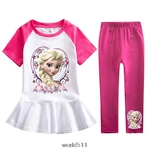 Robe-t-shirt-manches-courtes-pour-filles-Leggings-et-pantalons-la-mode-pour-enfants-v-tements