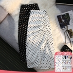 Jupe-longue-mi-longue-avec-fente-lat-rale-pour-femmes-nouvelle-collection-imprim-pois-blanc-taille