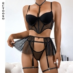 ECTOOKO-tenue-sexy-ensemble-de-Lingerie-fantaisie-4-pi-ces-sous-v-tements-pour-lingerie-femme