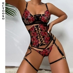 ECTOOKO-sous-v-tements-rotiques-et-d-licats-Lingerie-sensuelle-Sexy-broderie-ensemble-Bandage-jarretelles-slips