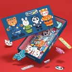 Puzzle-magn-tique-en-bois-avec-appairage-pour-v-tements-d-animaux-bo-te-en-bois