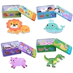 Puzzle-de-Cognition-pour-b-b-s-jouets-dessin-anim-circulation-animale-bo-te-en-fer