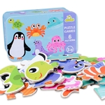 Puzzle-de-Cognition-pour-b-b-s-jouets-dessin-anim-circulation-animale-bo-te-en-fer