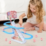 Piste-de-course-sur-Rail-lectrique-pour-enfants-bricolage-petit-canard-escalade-des-escaliers-jouet-figurines