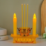 Thiland-br-leur-d-encens-lectrique-LED-jaune-25cm-bougies-de-Festival-de-printemps-2AAA-clairage