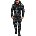 Pour-Homme-Surv-tement-style-Militaire-Ensemble-Pantalon-et-Veste-Capuche-Motifs-Camouflage-Met-en-Valeur