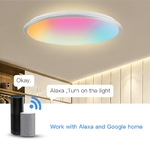 Plafonnier-LED-rond-intensit-variable-clairage-d-int-rieur-lampe-intelligente-TUYA-wi-fi-rgbw-CCT