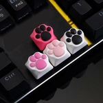 Capuchons-de-touches-de-clavier-en-alliage-d-aluminium-et-Silicone-griffes-de-chat-rose-ours