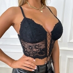 Yimunancy-Top-lacets-noir-col-en-V-camisole-pour-femmes-Top-court-Sexy-Streetwear-printemps-2022