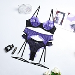 Yimunancy-ensemble-3-pi-ces-en-dentelle-soutien-gorge-et-culotte-violet-couleur-contrast-e-Lingerie