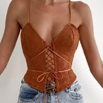 Camisole-dos-nu-pour-femmes-Top-Bandage-tricot-marron-col-en-V-Sexy-t-2021