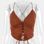 Camisole-dos-nu-pour-femmes-Top-Bandage-tricot-marron-col-en-V-Sexy-t-2021