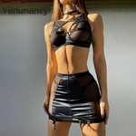 Yimunancy-ensemble-de-Lingerie-en-maille-5-pi-ces-noir-rouge-sous-v-tements-ras-du