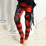 Pantalon-crayon-gothique-Ultra-fronc-pour-femmes-Leggings-Punk-en-d-tresse-taille-haute-Sport-jogging