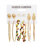 Ensemble-de-6-boucles-d-oreilles-en-diamant-ananas-perles-de-riz-color-es-grand-cercle