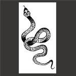 Autocollant-de-tatouage-serpent-noir-Mamba-tiquette-de-tatouage-bras-de-fleur-Cool-cr-ne-de