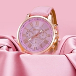 Montre-Quartz-pour-femmes-d-affaires-accessoire-de-luxe-unisexe-Simple-Double-couche-rose