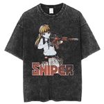 T-shirt-surdimensionn-d-lav-pour-hommes-Streetwear-en-coton-Harajuku-avec-dessin-anim-fille-avec