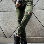 Jean-d-chir-au-genou-pour-hommes-pantalon-en-Denim-couleur-unie-Style-Hip-Hop-Slim