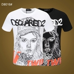 Dsquared2-T-Shirt-manches-courtes-pour-hommes-et-femmes-100-coton-mode-d-contract-e-tendance