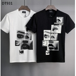 Dsquared2-T-Shirt-col-rond-en-coton-pour-hommes-imprim-classique-Simple-d-contract-tendance-la