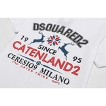 Dsquared2-T-Shirt-col-ras-du-cou-100-coton-pour-hommes-et-femmes-d-contract