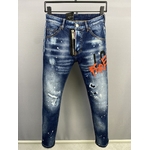 DSQUARED2-jean-lettres-pour-hommes-femmes-Streetwear-tendance-d-contract-Slim-coupe-droite-d-chir-feuille