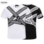Dsquared2-T-Shirt-manches-courtes-pour-hommes-et-femmes-100-coton-d-contract-tendance-Dsq2-lettre