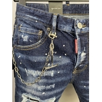 DSQUARED2-short-en-Denim-pour-Couple-d-chir-Slim-d-contract-la-mode-imprim-DSQ