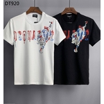 Dsquared2-T-Shirt-col-rond-pour-homme-ample-et-d-contract-la-mode-avec-impression