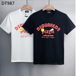 Dsquared2-t-shirt-col-rond-homme-en-coton-Simple-d-contract-tendance-avec-lettres-imprim-es