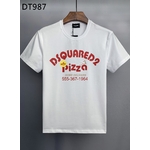 Dsquared2-t-shirt-col-rond-homme-en-coton-Simple-d-contract-tendance-avec-lettres-imprim-es