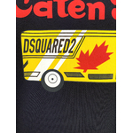 Dsquared2-T-Shirt-col-ras-du-cou-pour-hommes-et-femmes-100-coton-Van-imprim-feuilles