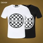 Dsquared2-T-Shirt-col-ras-du-cou-100-coton-pour-hommes-et-femmes-d-contract-tendance