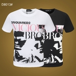 Dsquared2-T-Shirt-col-ras-du-cou-100-coton-pour-hommes-et-femmes-d-contract-tendance