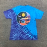 T-shirt-Tie-Dye-bleu-pour-homme-et-femme-de-bonne-qualit-Vintage-avec-impression-soleil