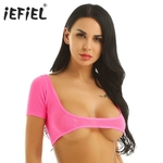 IEFiEL-t-shirt-de-gymnastique-pour-femmes-en-maille-transparente-buste-ouvert-danse-du-ventre-Sexy