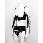 Ensemble-de-Lingerie-en-cuir-verni-pour-femmes-Sexy-Look-mouill-buste-ouvert-demi-tasses-Corset