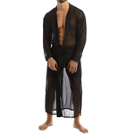 Costume-de-soir-e-en-maille-pour-hommes-chemise-longue-transparente-cape-manches-longues-habit-la