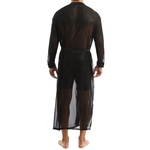 Costume-de-soir-e-en-maille-pour-hommes-chemise-longue-transparente-cape-manches-longues-habit-la