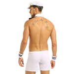 IEFiEL-Lingerie-pour-hommes-tenues-de-la-marine-robe-fantaisie-short-avec-col-capuchon-cravate-poignets