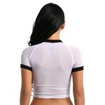 T-shirt-manches-courtes-pour-femme-haut-court-transparent-doux-extensible-transparent-Sexy-d-contract-soir