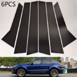 Autocollants-de-pilier-noir-pour-porti-res-6-pi-ces-pour-Porsche-Macan-2014-22-couverture