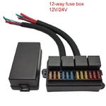 Porte-fusible-lame-12-voies-12V-24V-avec-bornes-pelle-et-Fuse-4PCS-relais-5-broches