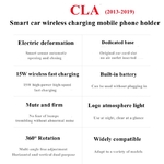 Support-de-t-l-phone-portable-pour-voiture-Mercedes-Benz-CLA-W117-Charge-sans-fil-15W