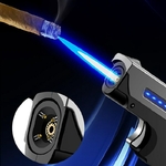 Jet-Gas-Torch-Gun-Briquet-Pistolet-M-tal-Coupe-Vent-lectrique-Plasma-Rechargeable-Usb-Double-Arc