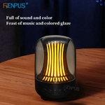 Fstenpus-lumi-res-de-flamme-clignotantes-LED-Portable-clairage-d-ext-rieur-haut-parleur-Bluetooth-nouveaut
